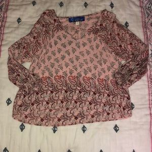 Pink pattern blouse